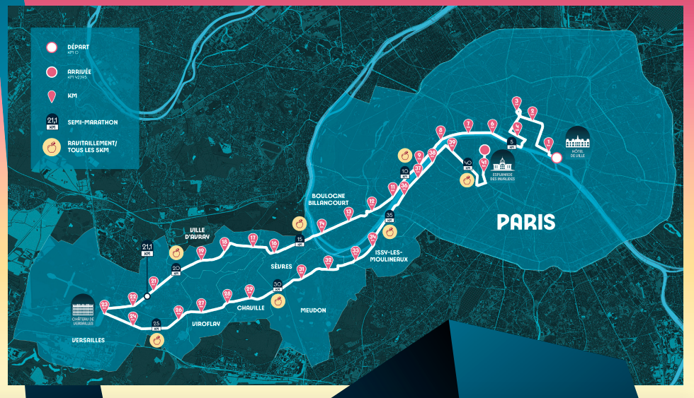 parcours marathon Paris 2024