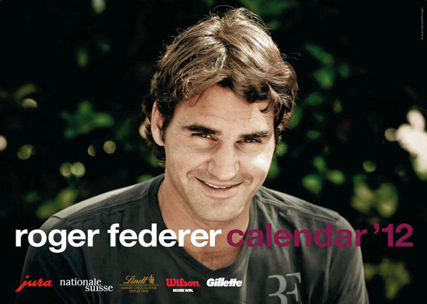 calendrier 2012 Roger Federer