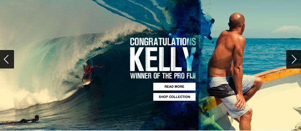 Kelly Slater survole le Volcom Fiji Pro