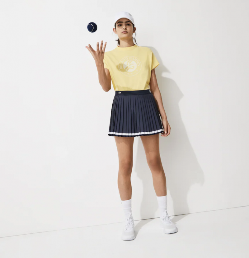 mini jupe plissée Lacoste X Roland-Garros